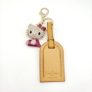 Authentic Louis Vuitton Luggage Tag with Unbranded Keycharm, Keychain 15-010426